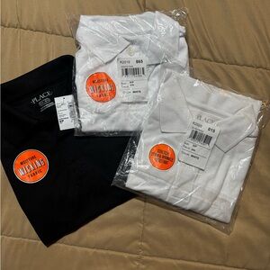 NWT white and black uniform tops